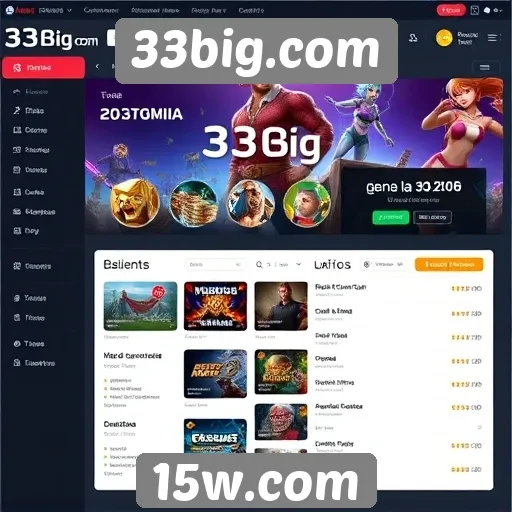 Análise da interface de usuário do site 33big